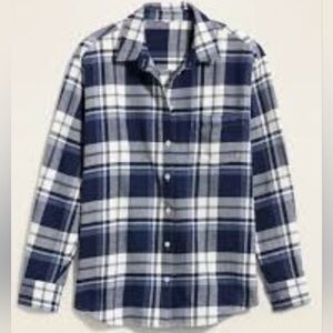 Oversized Plaid Flannel Boyfriend Tunic Shirt
